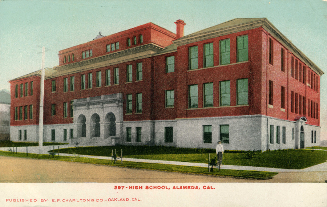 Alameda, California, Schools, old postcards, photos and other historic